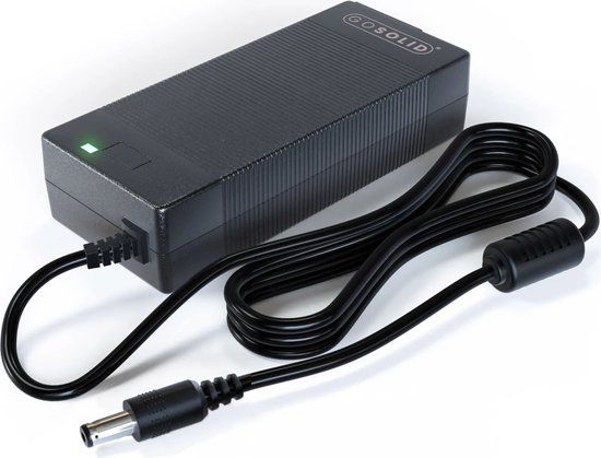 GO SOLID! ® Oplader voor Hitway BK6S Elektrische vouwfiets - Zwart