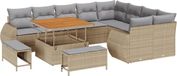 vidaXL Banc de jardin beige et gris clair