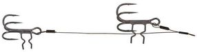 Fox Rage Strike Point Double Stinger - Grijs - Staal - 13 & 6cm - 1 & 2 Haken - 18kg - 40lb