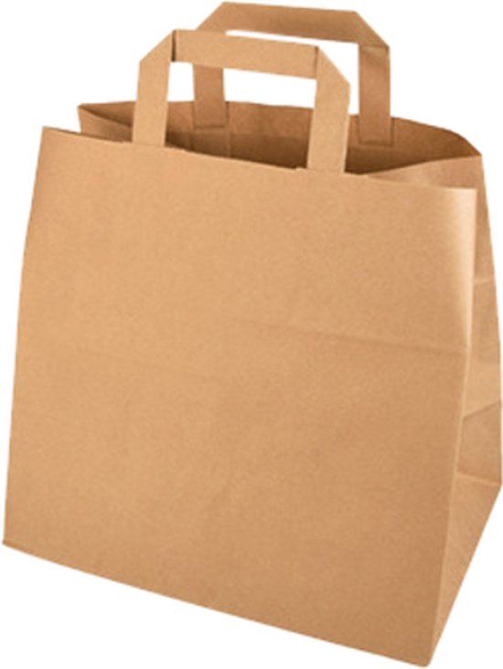 Iezzy Kraft Paper Bag 26x17x25cm - 250 Pieces