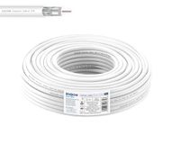 EDISION ICX-25 coaxkabel 25 m, antennekabel TV SAT intern PVC wit, staal koper CCS/AL, 17VATC, CPR Eca, klasse A, SAT-kabel, voor DVB-S2, DVB-T/T2, DVB-C, RADIO, spoel 25 m
