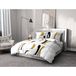 Home Linge Passion Home Dekbedovertrek, 3-delig, 100% katoen, 57 draden, 2 personen, 240 x 260 cm, mosterdzwarte atol
