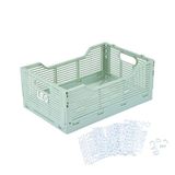 Homéa Opvouwbare en stapelbare doos, maat L (40 x 30 x 17 cm), kleur: celadon
