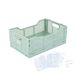 Homéa Opvouwbare en stapelbare doos, maat L (40 x 30 x 17 cm), kleur: celadon