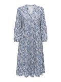 ONLY ONLMILANA 7/8 DRESS WVN NOOS, Coronet Blue/JADIE FLOWER