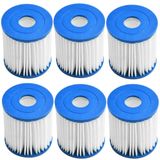 Merkloos Intex Filter Vervangingspatroon 6 Pack - Type H - Zwembadfilter - Hot Tub Spa - Schone Waterkwaliteit - Groot Filtratiegebied