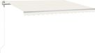 vidaXL Parasol électrique avec LED et capteur 4 x 3,5 m Crème