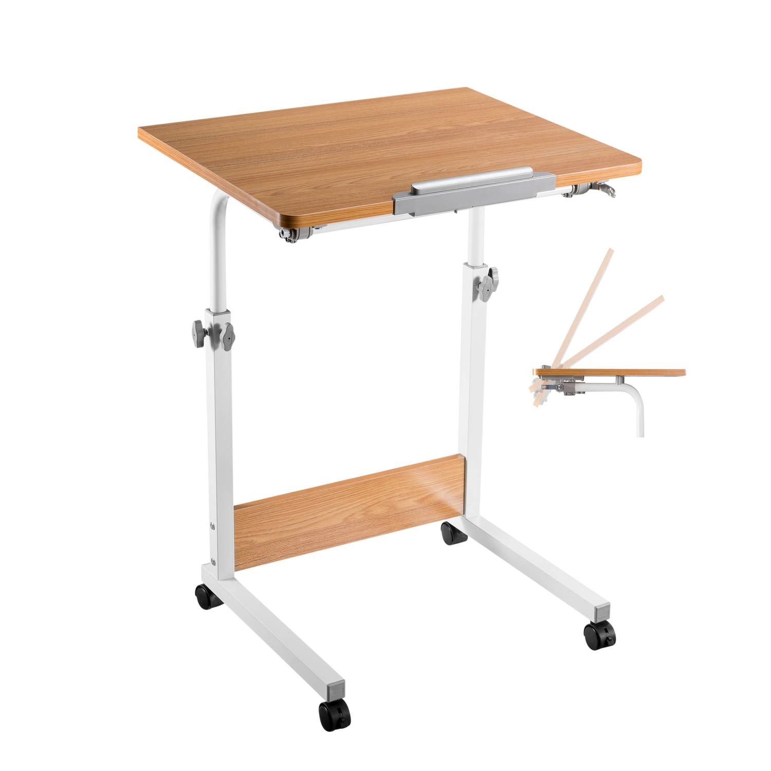 VDD Laptoptafel Verrijdbaar Bureau - Lessenaar - Hoogte Verstelbaar 68 - 96 cm