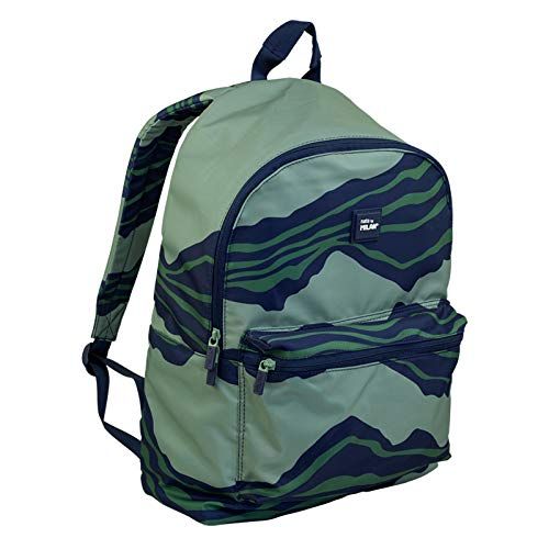 Melt school backpack with 2 zippers, green (20 l)