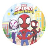 Dekora - Eetbare decoratie voor verjaardagstaart voor kinderen - Spidey taartschijf 20 cm - Glutenvrij, Lactosevrij Wafeltaartdecoratie - Geschikt voor vegetariërs