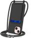 Selected by GSMpunt.nl Hoesje met Koord en Pasjeshouder Geschikt voor Apple iPhone 14 | Back Cover met Crossbody Koord en Kaarthouder | Ideaal voor Festival/Vakantie | Siliconen | Zwart