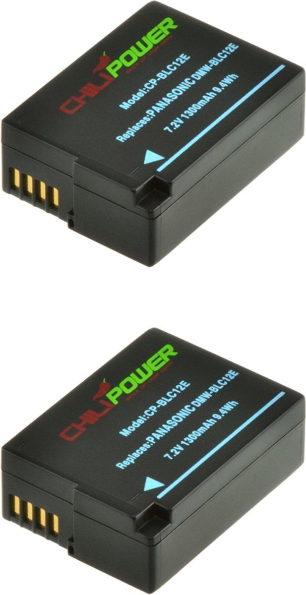 ChiliPower DMW-BLC12E accu voor Panasonic - 1300mAh - 2-Pack