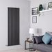 Hudson Reed Radiateur design vertical - 160 x 63 cm - Acier anthracite - Chauffage eau chaude mural - Salon & cuisine