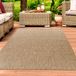 Tapis d'intérieur et d'extérieur intemporel, résistant aux intempéries et facile d'entretien, design uni beige Dimensions : 200 x 280 cm