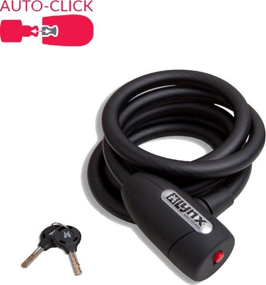 Lynx Kabelslot - 10mm x 150cm - Zwart
