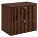 3xE living Meuble sous-vasque 60 cm, chêne noyer, poignées argentées | 60 x 44,4 x 58,6 cm, 2 tiroirs, plan chêne noyer pour vasque à poser, suspendu, poignées argentées