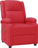 vidaXL Fauteuil de massage similicuir rouge