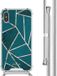iMoshion Hoesje iPhone Xs / X - Petrol Green Graphic - Back Cover met Koord
