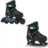 Raven Oxen 2-in-1 Schaatsen & Skates - Verstelbaar Maat 34-37