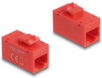 Delock Keystone Module RJ45 jack to RJ45 jack Cat.6A UTP rouge