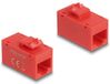 Delock Keystone Module RJ45 jack to RJ45 jack Cat.6A UTP rouge