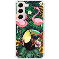 Samsung Bedrukt siliconen hoesje compatibel met Galaxy S22 Tropical Toucan