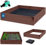KOTARBAU® Moestuinbak, Verhoogd Tuinbed, Geïmpregneerd Hout, 120 x 120 x 18 cm, Bruin
