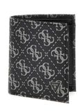 GUESS Leren Portemonnee Mito Small Billfold Wallet With Coinpocket Dark Black Zwart