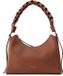 Coccinelle Leren schoudertas Boheme Grana Double Shoulder Bag Cognac / Noir bruine