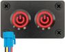 ProRide Interrupteurs à pression métalliques en panneau encastrable double 220V ON-OFF - 19mm - IP67 - Indicateur LED Rouge