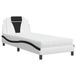 vidaXL Lit "Viana" avec matelas, similicuir, blanc et noir, 100x200 cm
