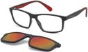 Polaroid PLD D622/C Lunettes De Soleil Homme Noir Rectangles Rouge 56mm Polarisè