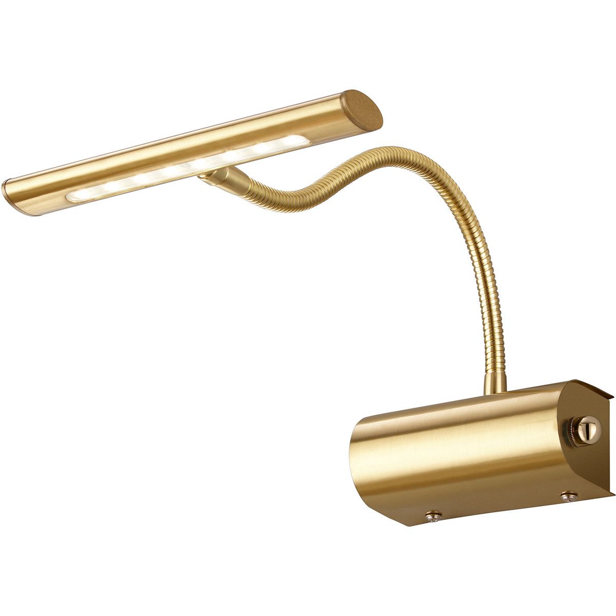 LED Schilderijverlichting Trion Curty Ovaal 4W - Dimbaar - Mat Goud Aluminium