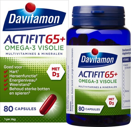 Davitamon Actifit 65 Plus Omega-3 Visolie Capsules