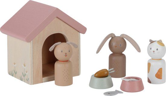 Little Dutch - Aanvulset Poppenhuis - Huisdieren FSC