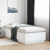 vidaXL Bedframe met LED Wit 80 x 200 cm Bewerkt Hout