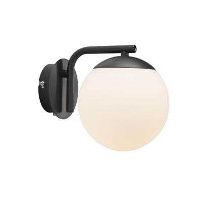 NORDLUX Grant Wandlamp - zwart - glas - E14