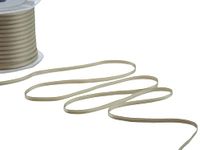 Furlanis - Dubbel satijnen lint, Italiaanse stof - taupe, 3 mm x 50 m