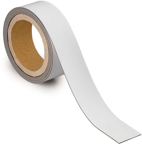 MAUL Magneetband metaal 3 m x 4 cm x 1 mm wit