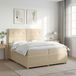 Maison Exclusive - Lit boxspring avec matelas Crème 200 x 200 cm Tissu
