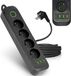 Laitica Multiprise - 4 prises - 4 ports USB - 1,5m - Noir