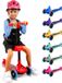 SereneLife Kinderstep - 3-Wiel Step - Opvouwbaar - Verstelbare Hoogte - LED Verlichting - Rood