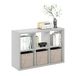 Furinno Cubicle open rug decoratieve kubus opbergorganizer, 6-kubus, lichtgrijs