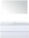 BES LED Maxx XL Badmeubelset 120 cm - Wit Hoogglans - Wastafel Just Enkel Zonder Kraangat met Spiegel