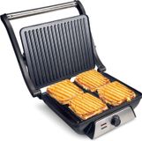 Merkloos / Sans marque Tosti Apparaat Large voor 4 Tosti's met Temperatuurregeling, 2000W, Grill IJzer, Contactgrill, Panini, Apparaten, Uitklapbaar, Vivid Green