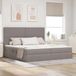 Maison Exclusive - Lit LED avec rangement et matelas, couleur taupe, 200 x 200 cm, avec revêtement en tissu