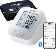 Omron X2+ Connect, klinisch gevalideerde bloeddrukmeter met Bluetooth voor OMRON connect App, met universeel manchet (22-42cm) voor de bovenarm