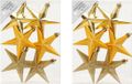 Inge's Christmas Decor Gmbh 12x pièces décorations de Noël étoiles dorées en plastique 10 cm