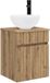 vidaXL meuble-lavabo mural chêne artisanal