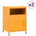 VidaXL Nachtkastjes 2 stuks 35x35x51 cm Staal Mosterdgeel
